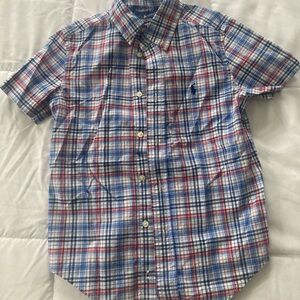 Ralph Lauren Classic Blue and Red Plaid Button Down